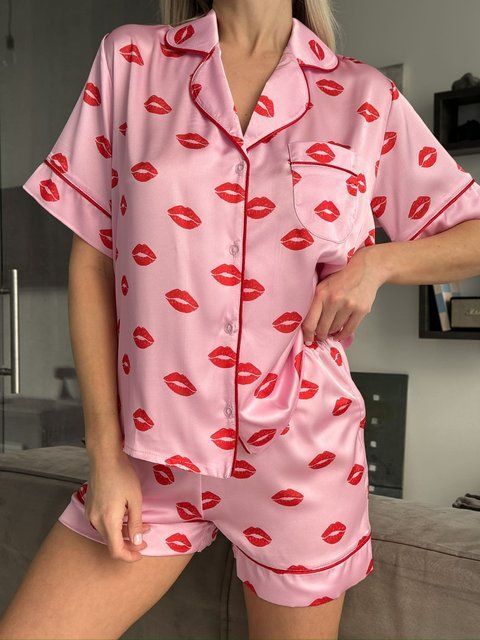 Піжама літня Short 1/1 Шовк Pink Kiss 100275 фото